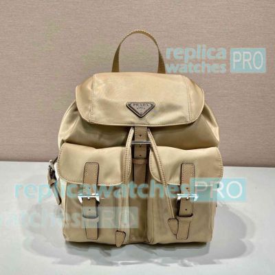 Replica Prada Re-Nylon Backpack Top Quality Small Size Khaki Color